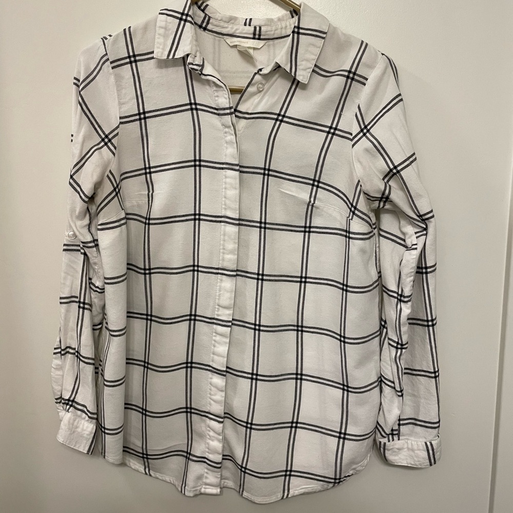 H&M Mama/Maternity - Black and White Flannel